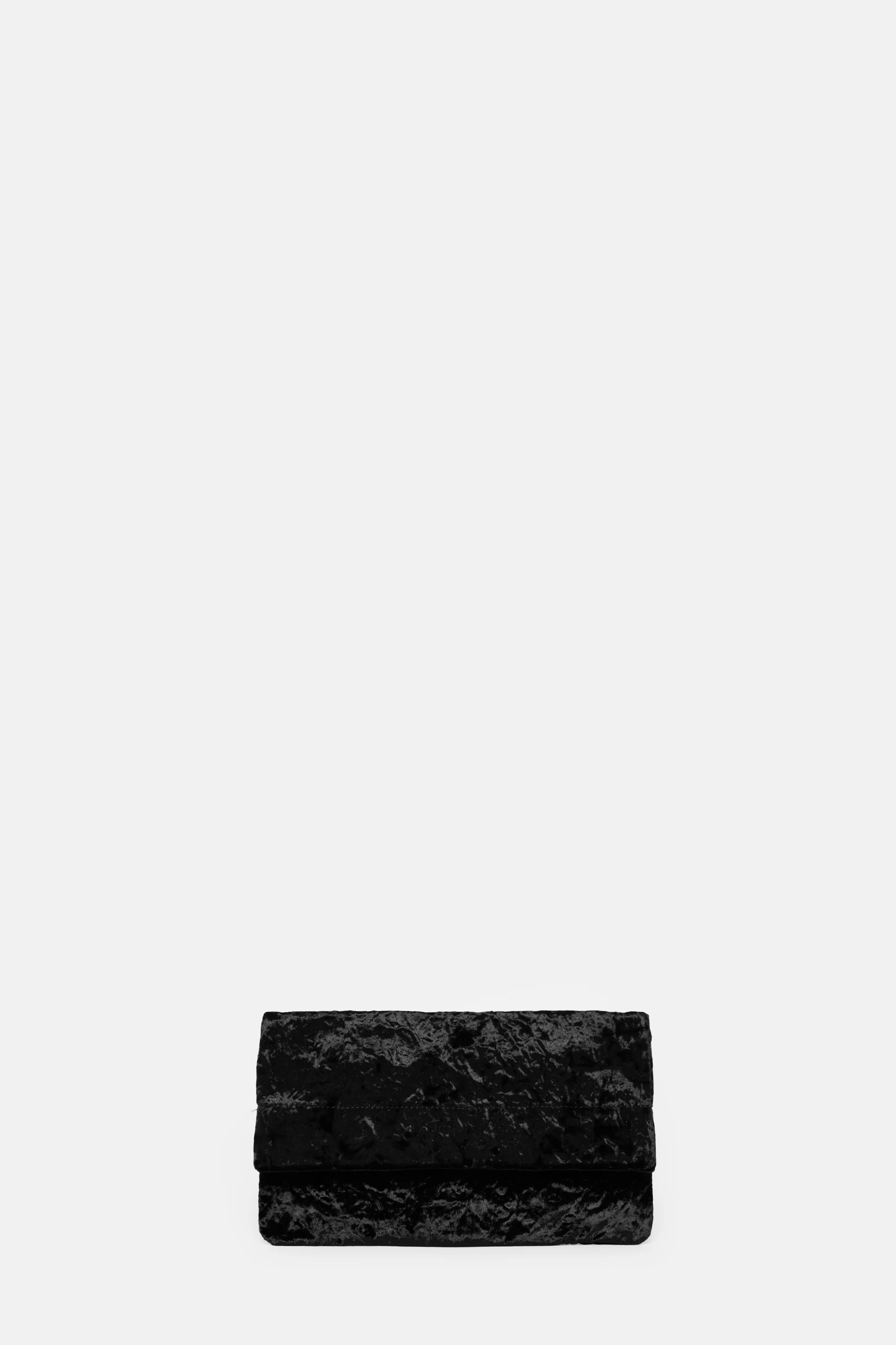 Black Velvet Flap Bag