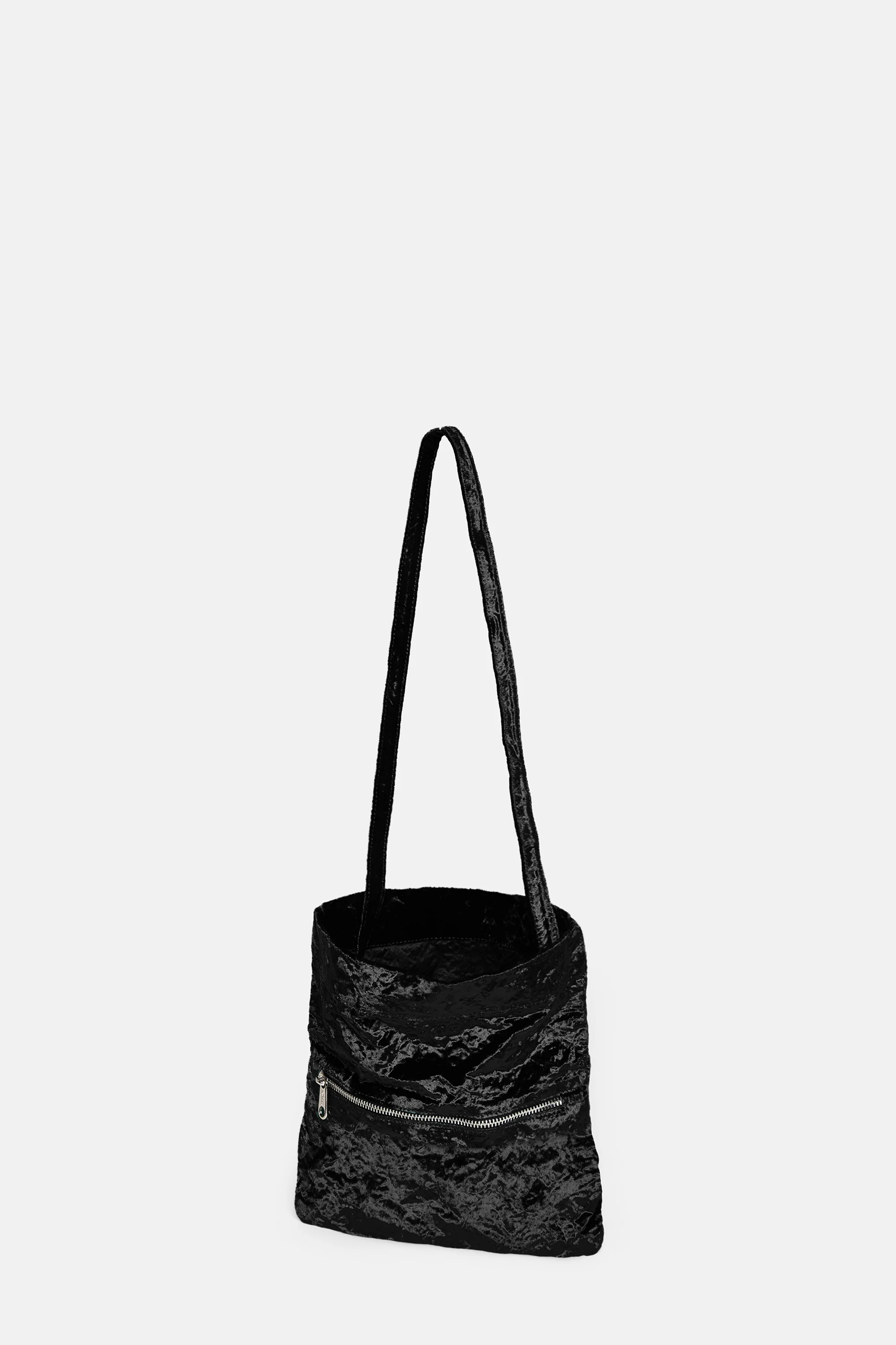 Black Velvet Flap Bag - Image 4