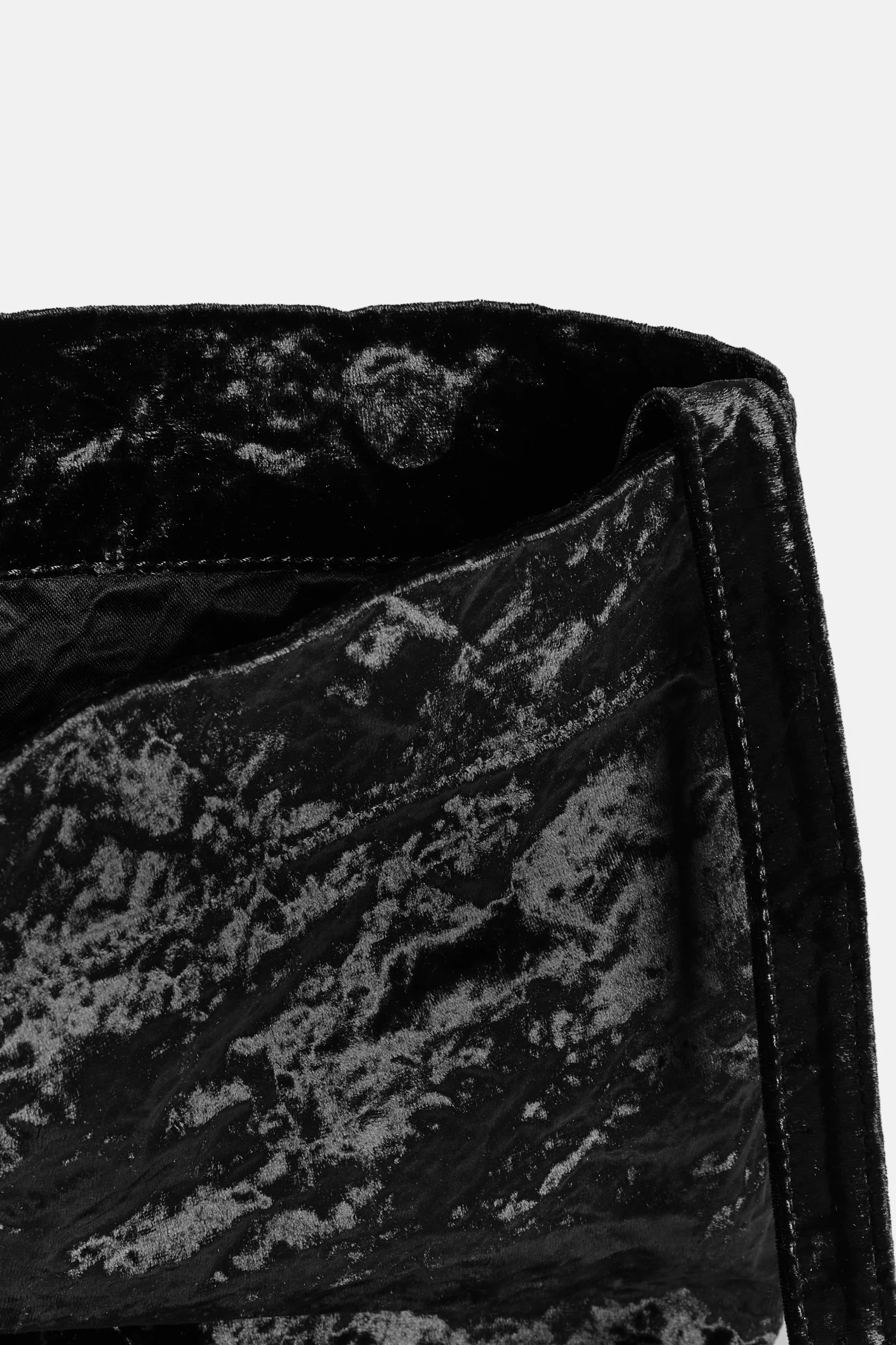 Black Velvet Flap Bag - Image 5