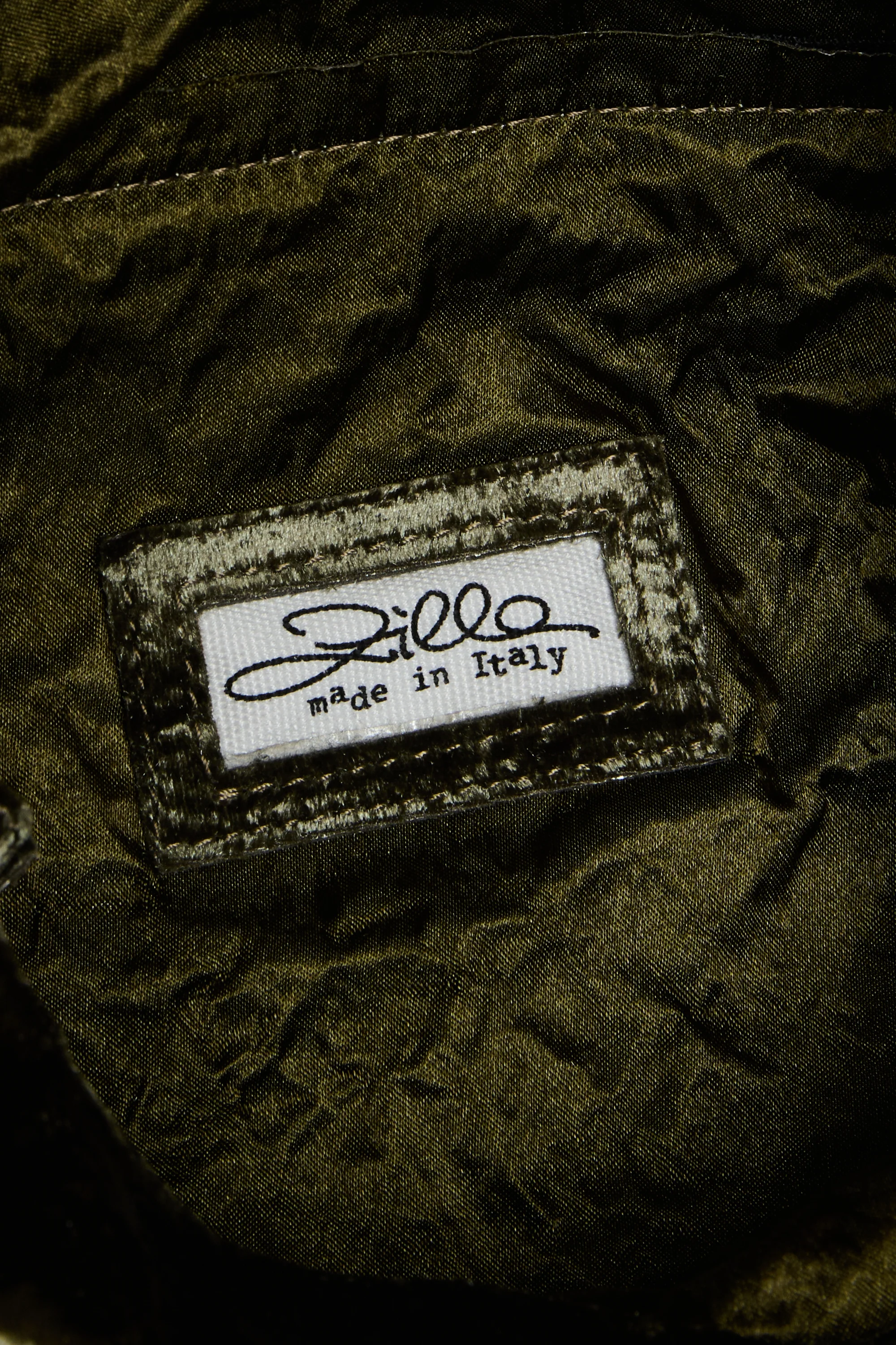 Khaki Velvet Flap Bag - Image 6