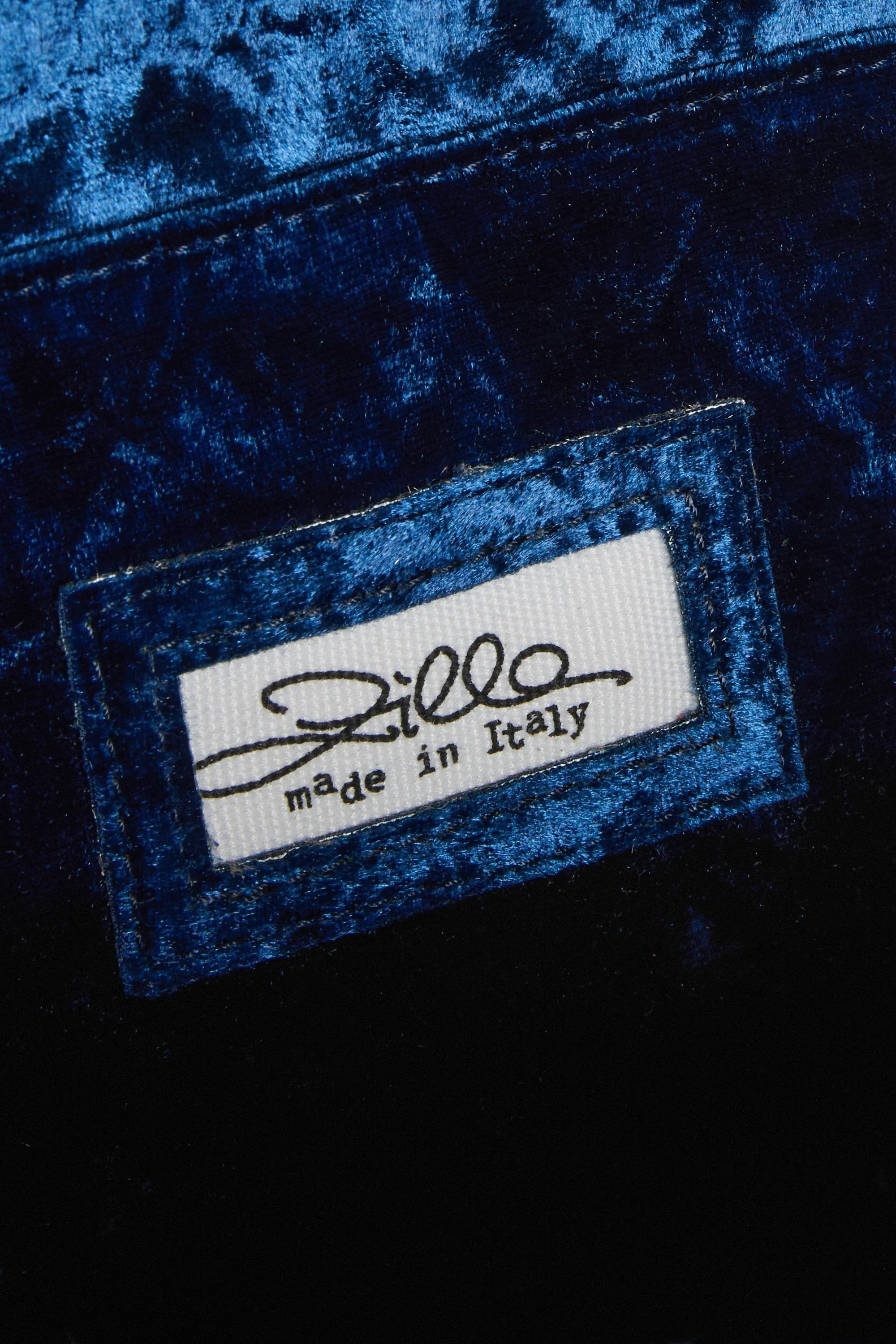 Dark Blue Velvet Mini City Shopper - Image 6