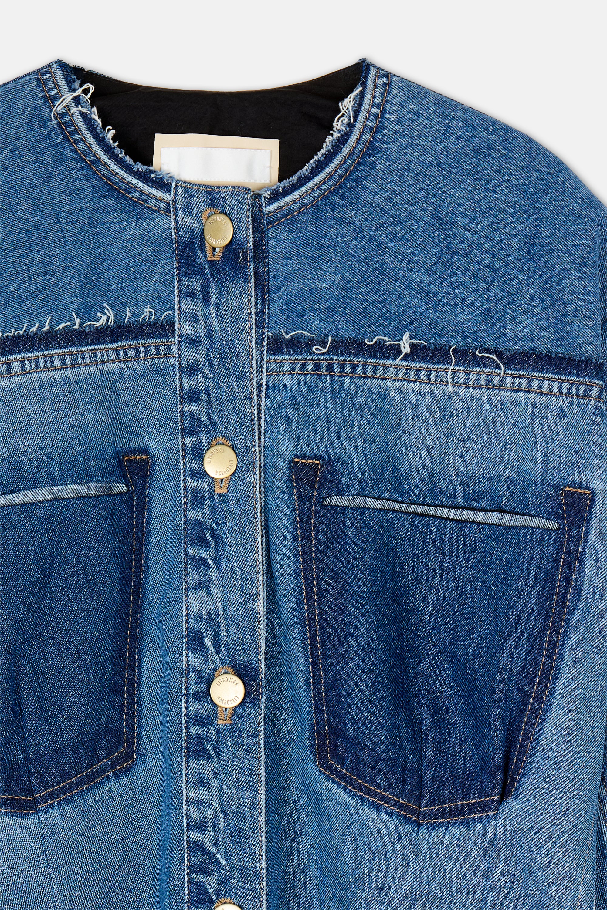 Waist Fitted Denim Jacket - Image 3