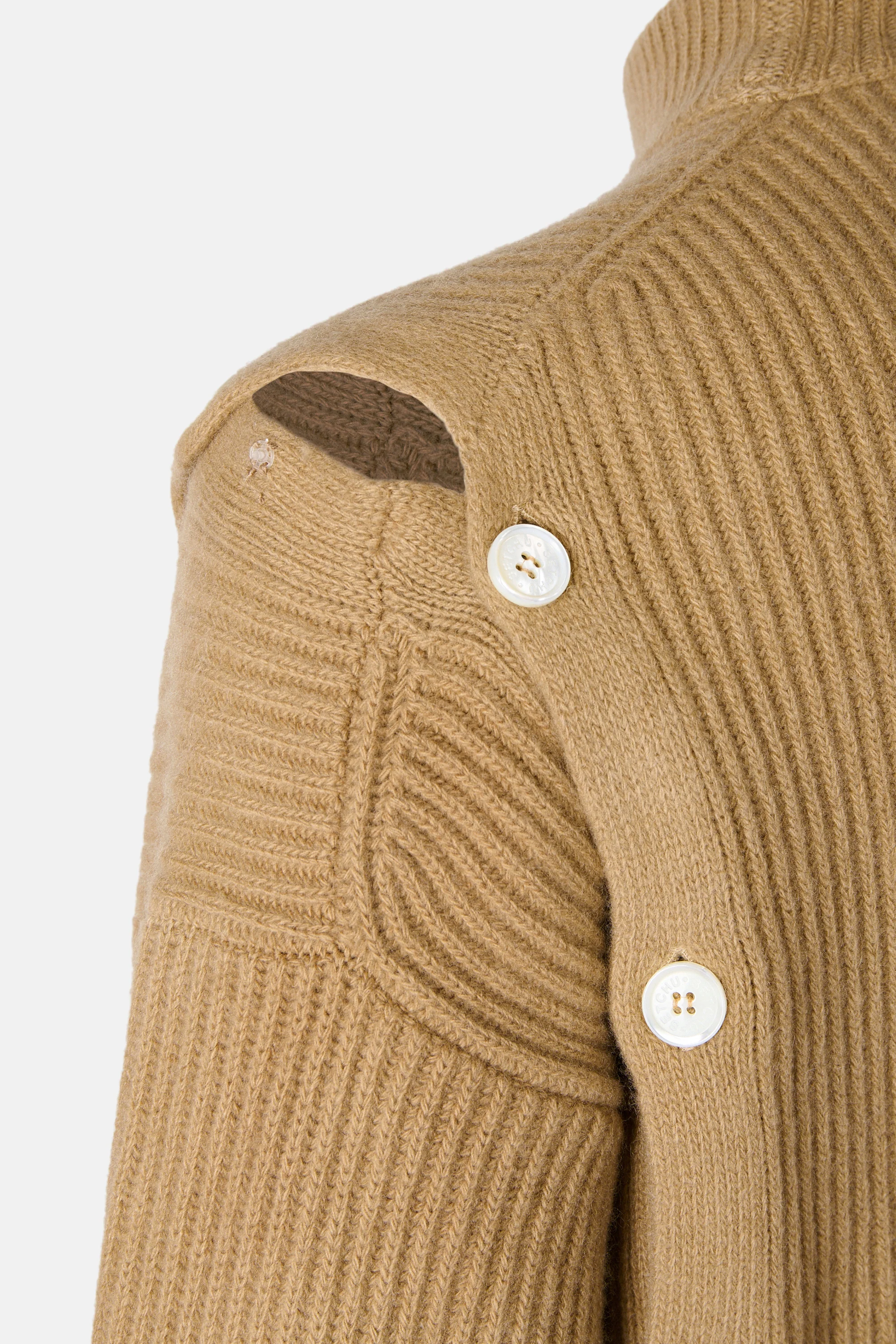 Beige Button Jumper - Image 4