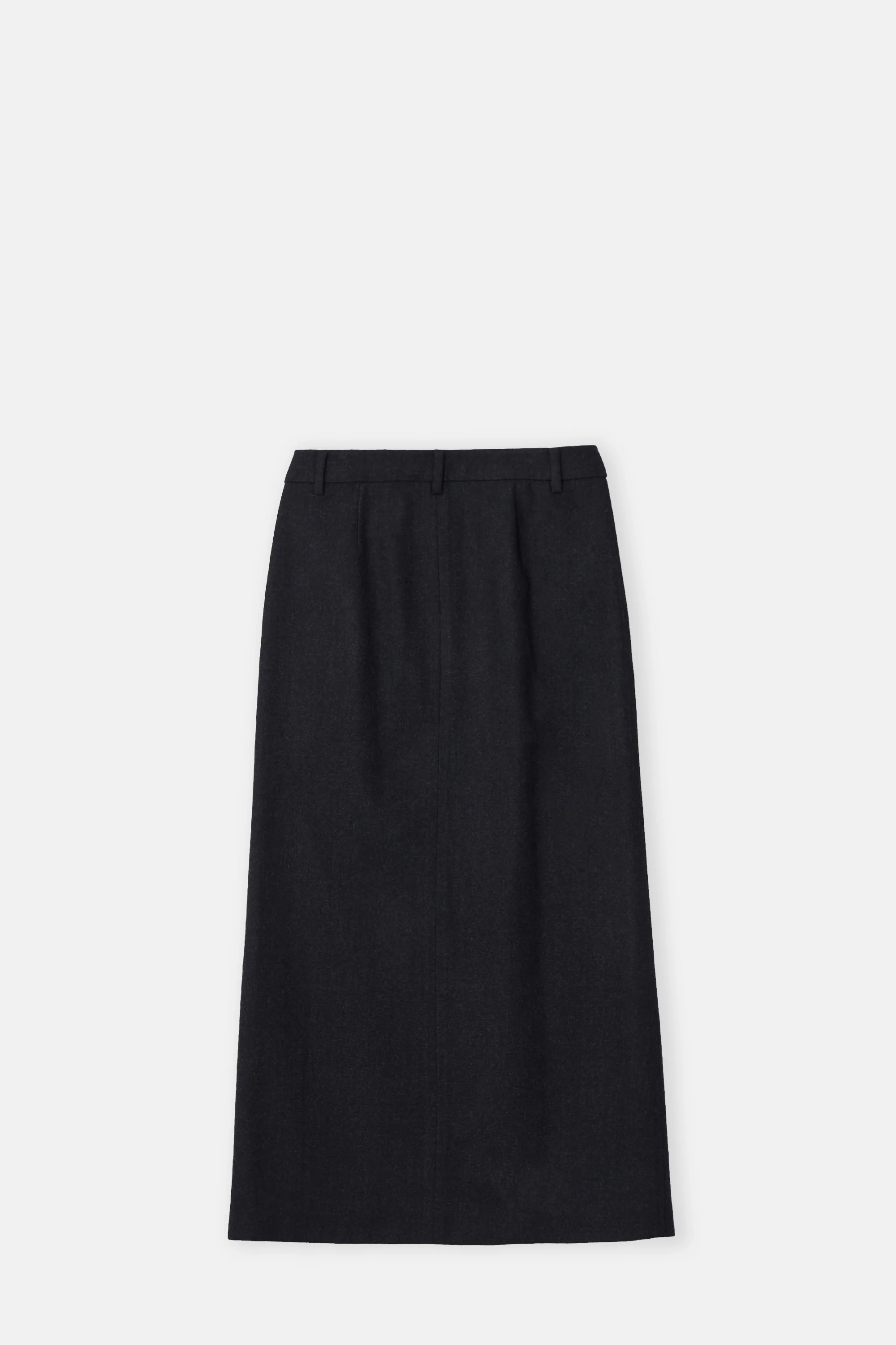Charcoal Wool Tailored Skirt - Image 2
