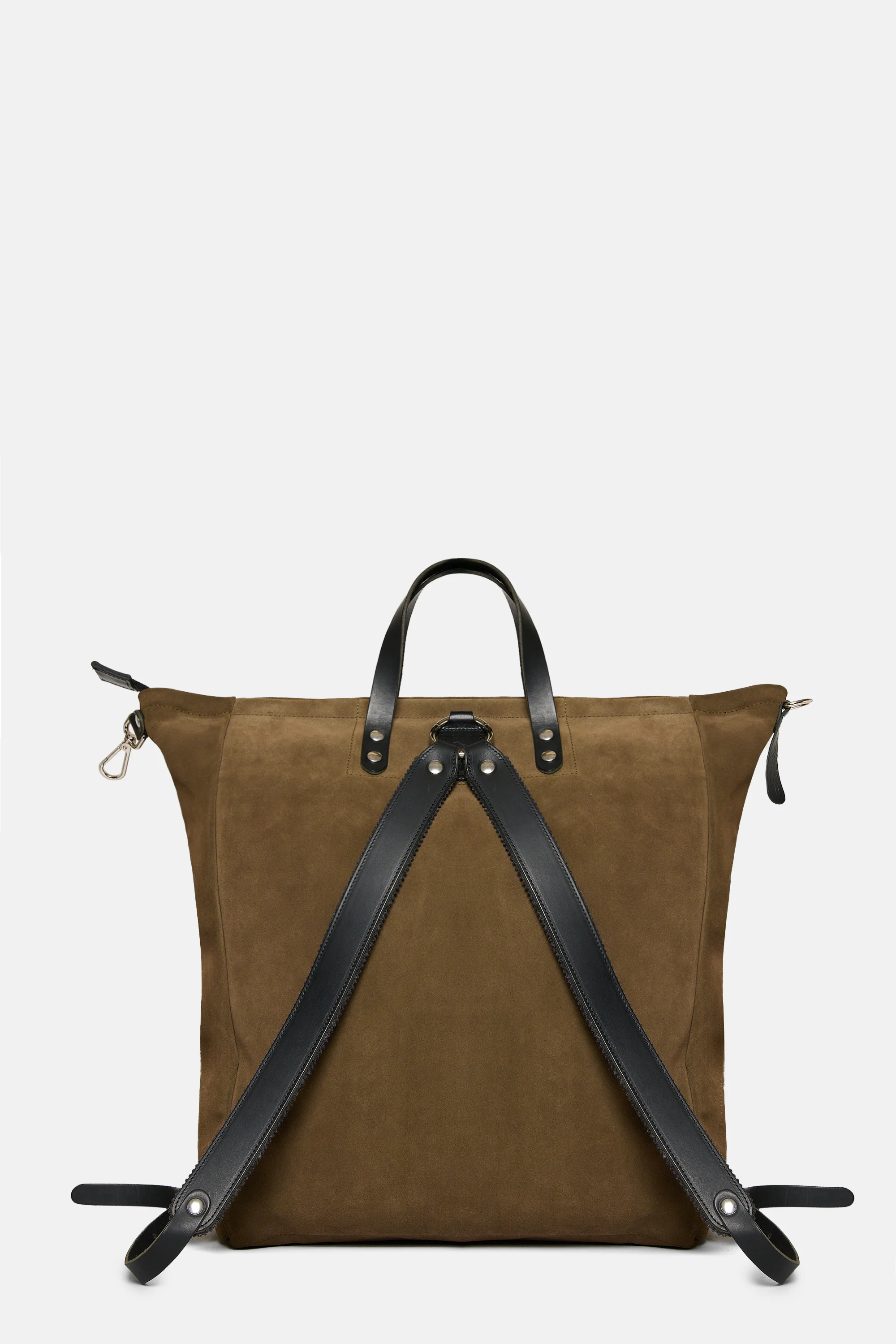 Hunting Green Suede leather classic rucksack - Image 2