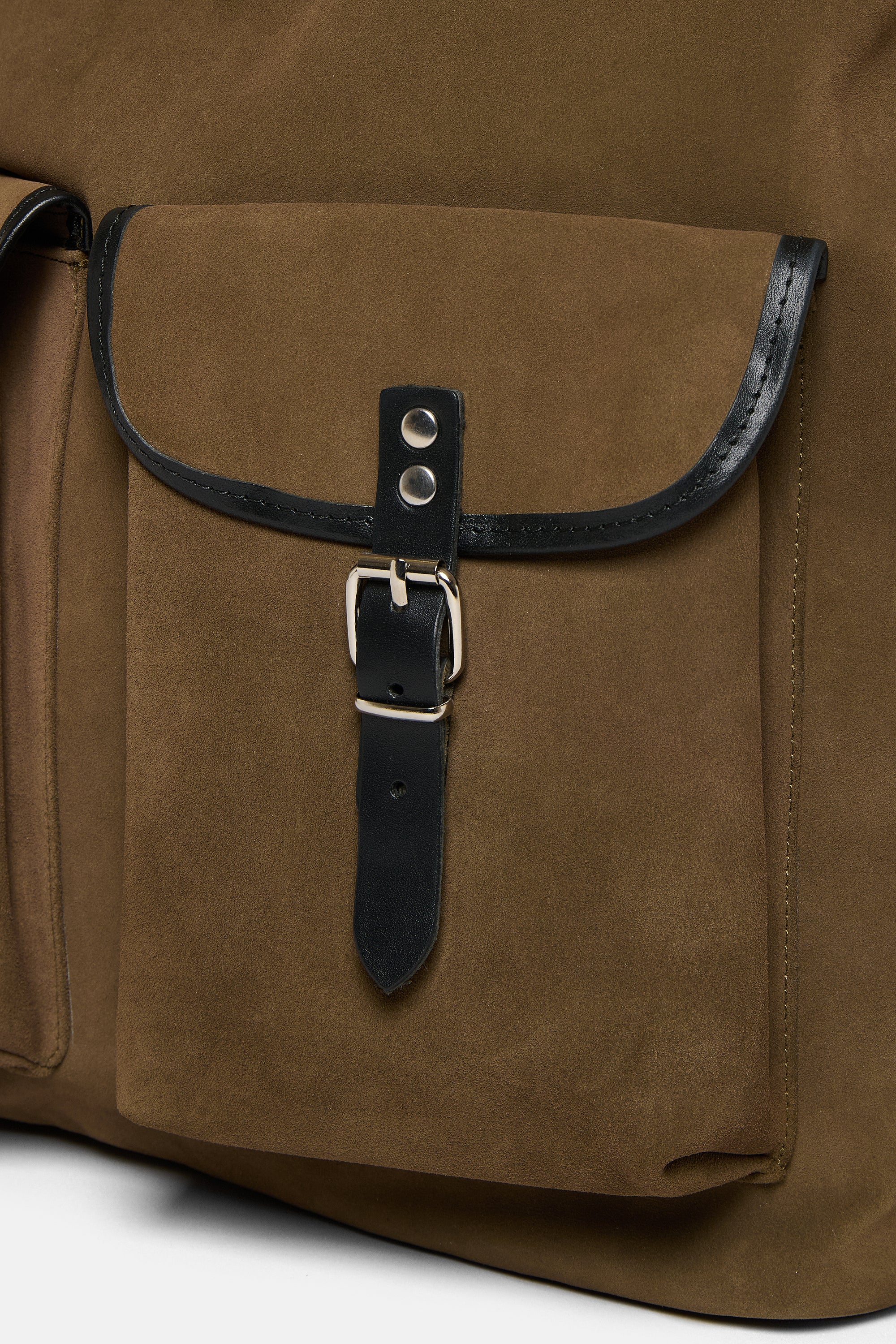 Hunting Green Suede leather classic rucksack - Image 7