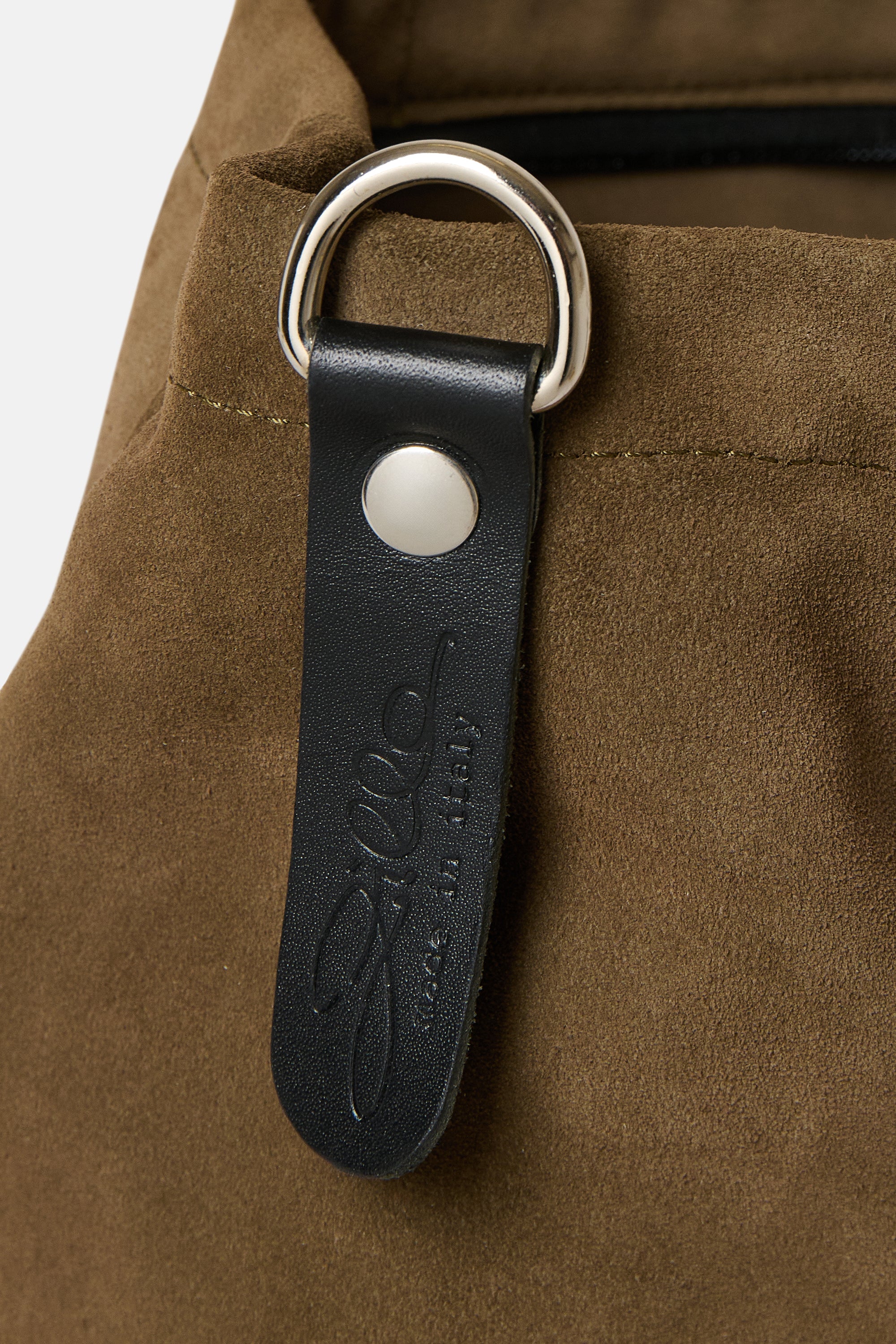 Hunting Green Suede leather classic rucksack - Image 8