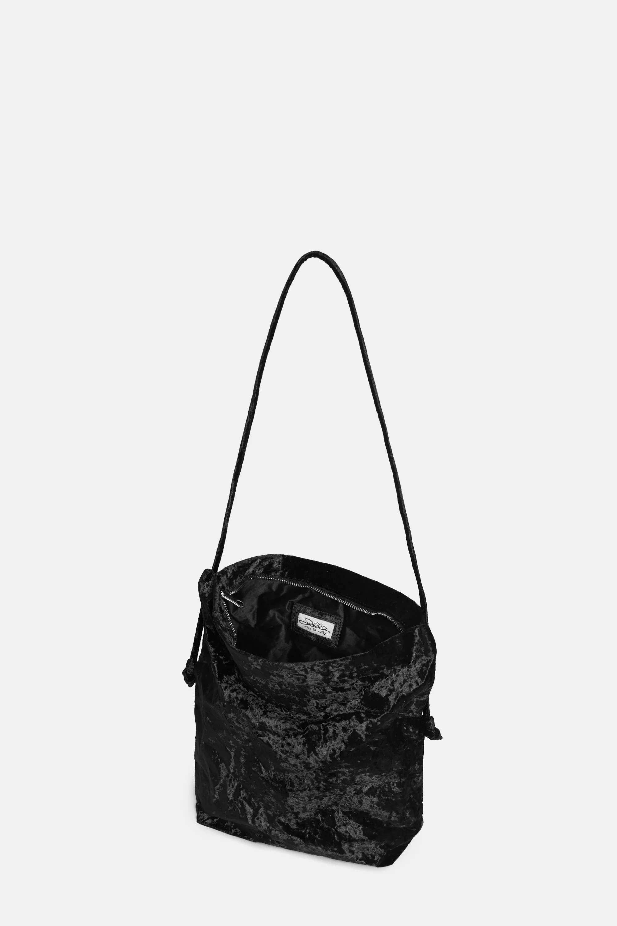 Black Velvet Big Shoulder Bag - Image 4